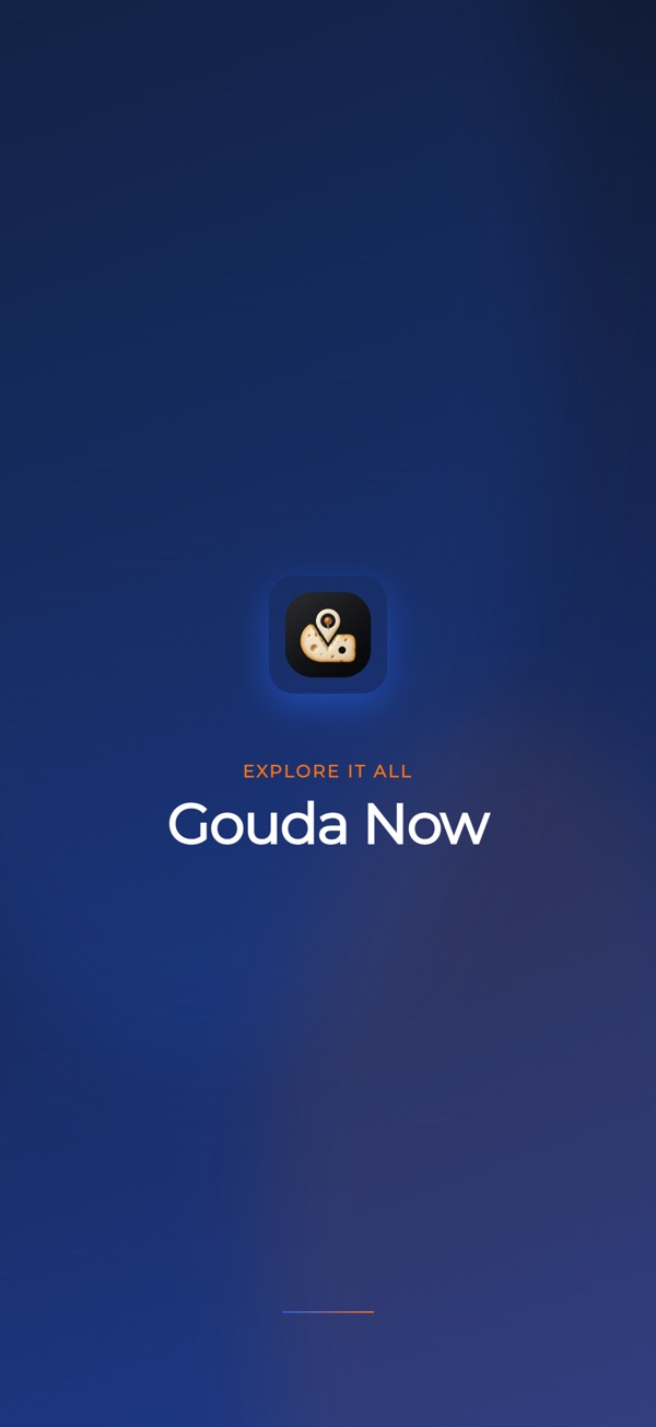 Gouda Now — app-logo met de tekst Explore it all